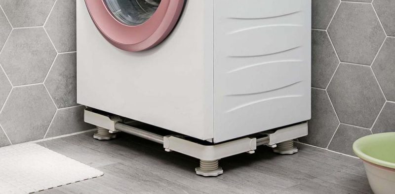 Điều chỉnh chân đế để cân bằng máy giặt LG
