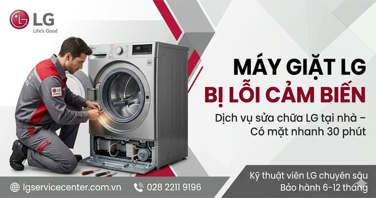 Máy giặt LG bị lỗi cảm biến - Dịch vụ xử lý uy tín 24/7