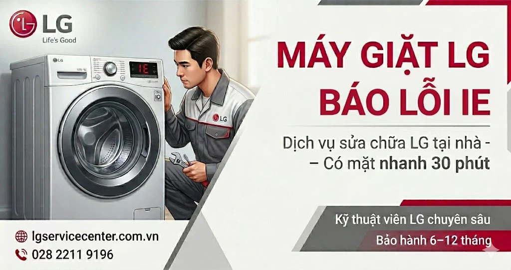 Máy giặt LG bị lỗi IE
