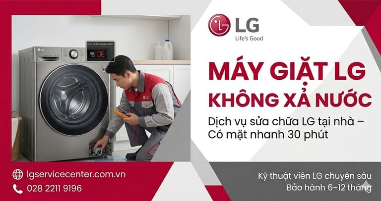Máy giặt LG không xả nước