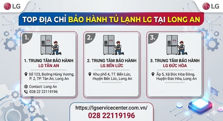 Trung tâm dịch vụ kỹ thuật sửa tủ lạnh LG tại Long An