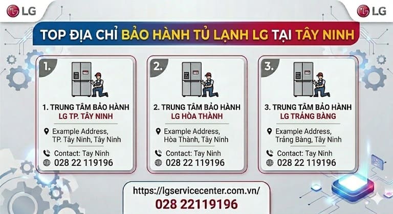 Kỹ thuật viên kiểm tra hệ thống làm lạnh tủ lạnh LG